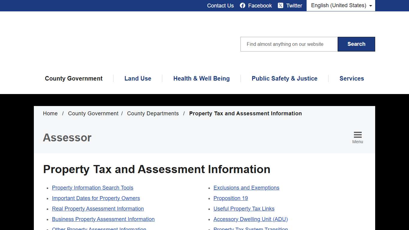 Property Tax and Assessment Information - El Dorado County